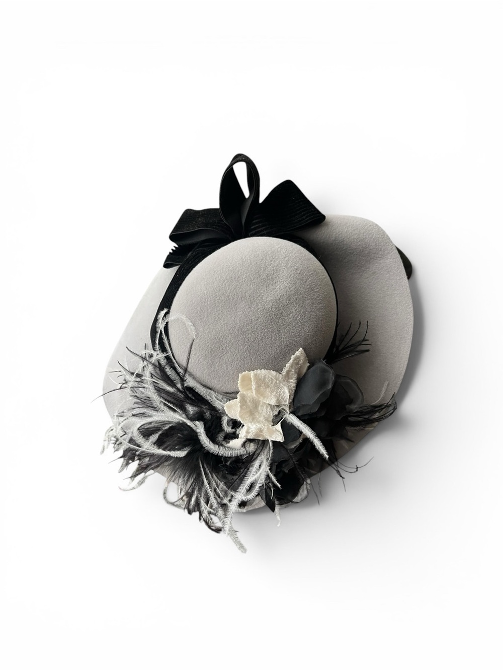 Yvonne Lafleur New Orleans  Grey Felt Hat